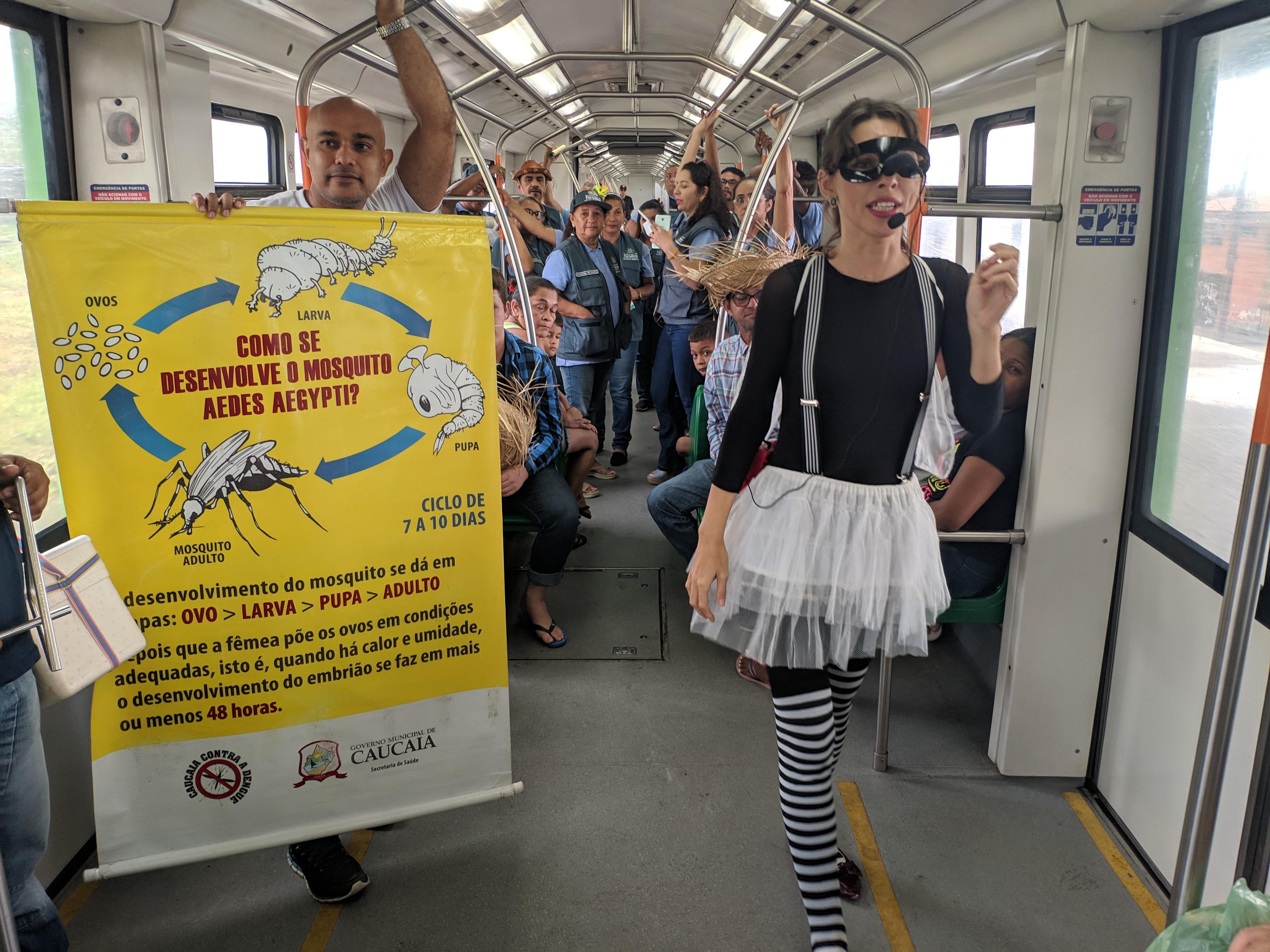 Linha Sul do Metrô de Fortaleza recebe ações educativas contra Aedes aegypti e arboviroses na próxima quinta-feira (5)