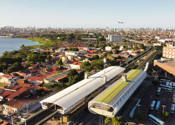 Foto aérea da estação Parangaba.