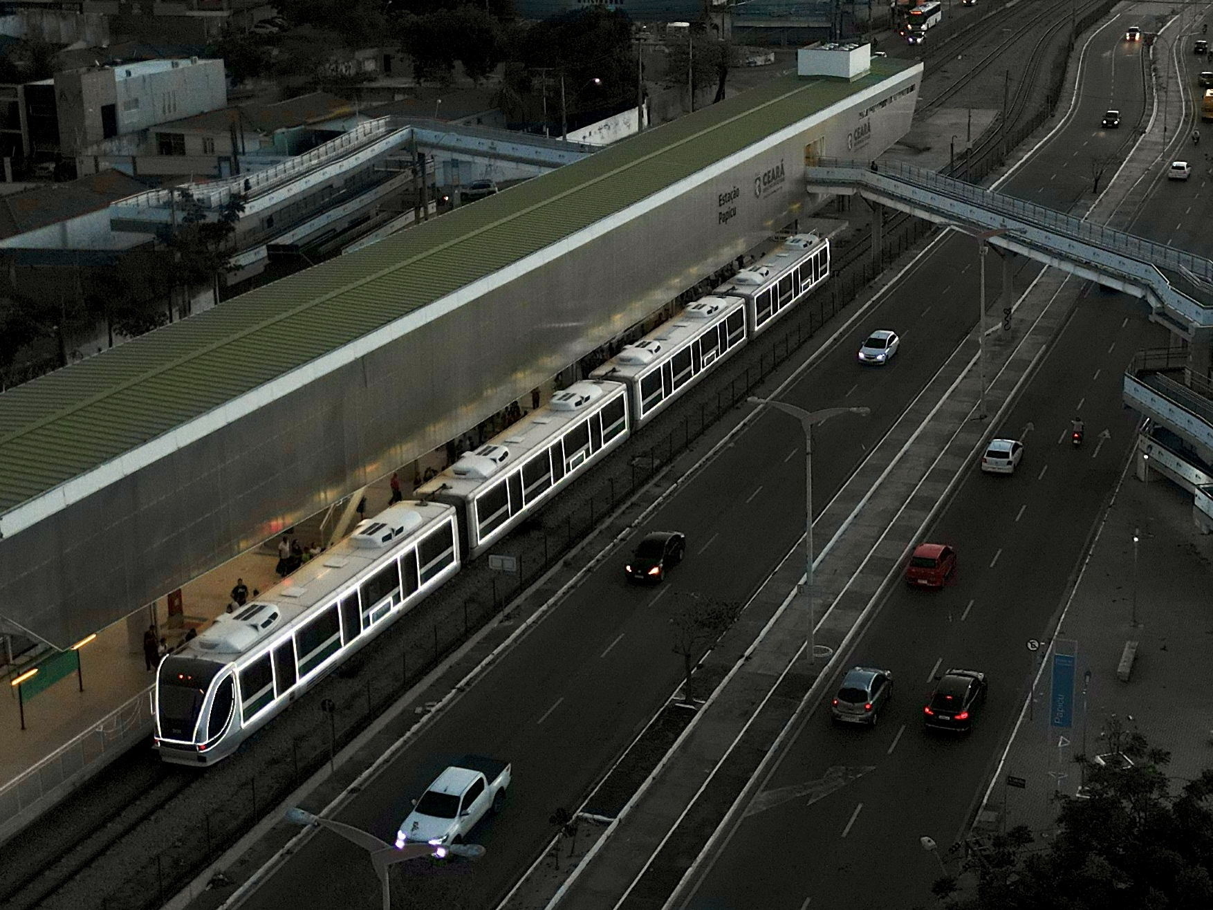 Trens iluminados inspiram a magia do Natal no transporte público