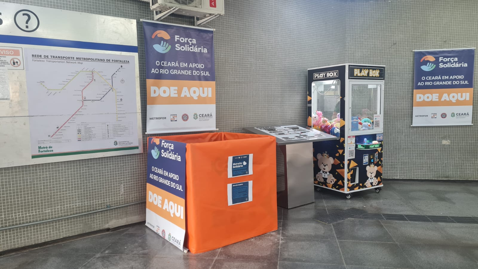 Estações de metrô e VLT passam a receber doações para famílias do Rio Grande do Sul